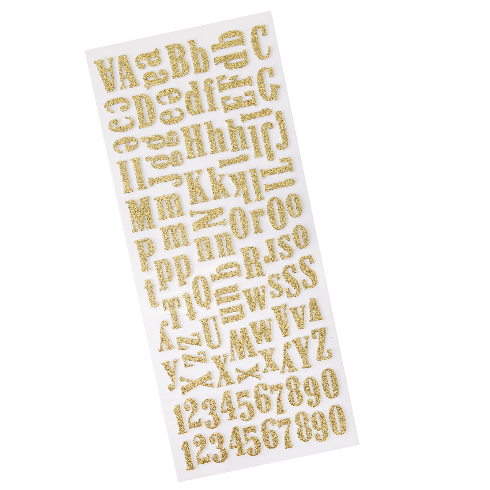 Sticko Solid Large Gold Glitter Foam Alphabet Stickers - 104 Pieces