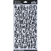 Sticko Solid Small Black Alphabet Sweetheart Script Vinyl Stickers