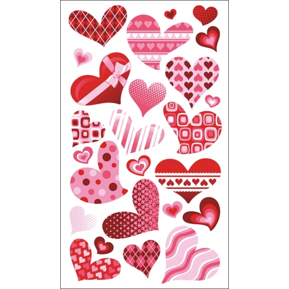 Sticko Stickers-Funky Hearts