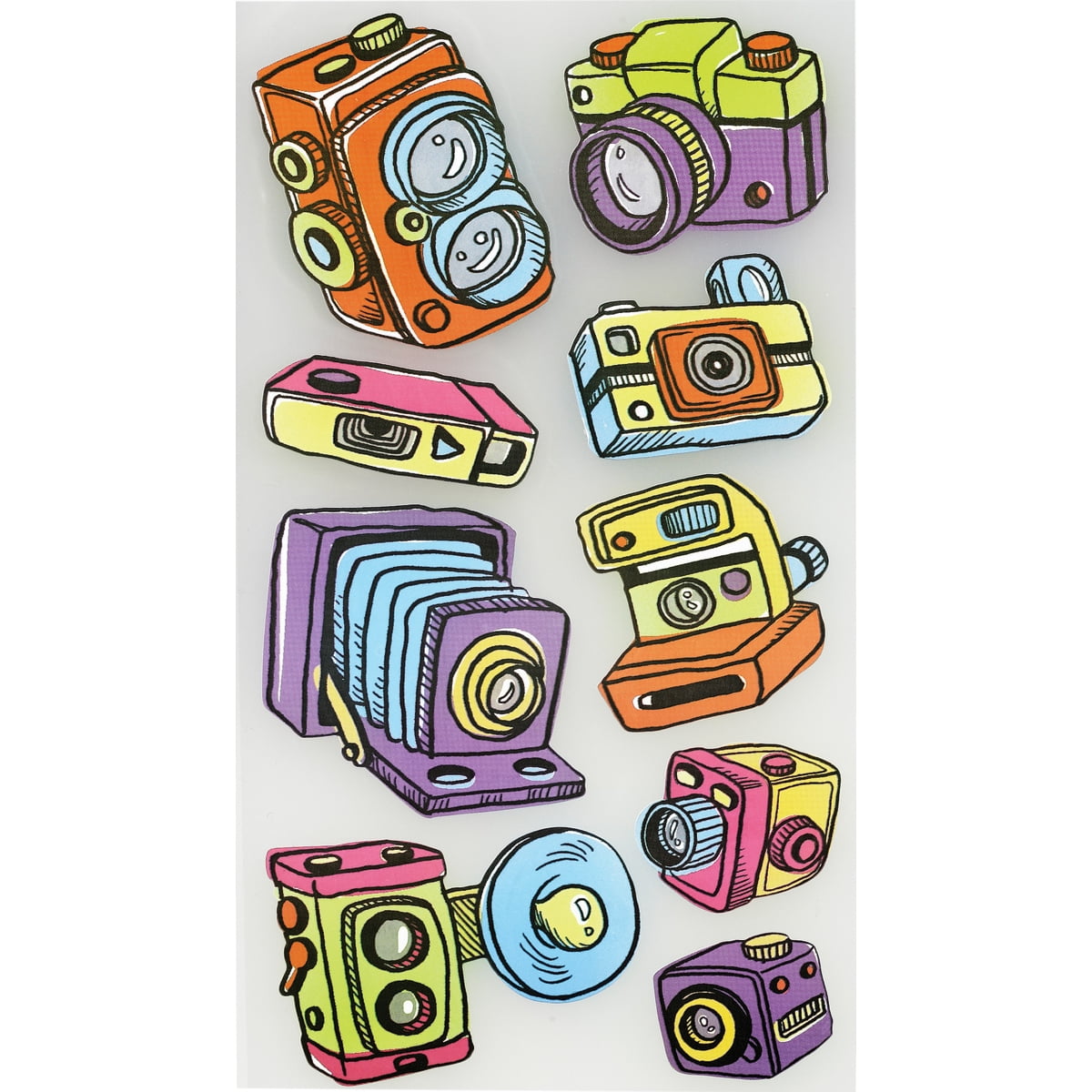 Sticko StickersVintage Cameras, Pk 6, Sticko