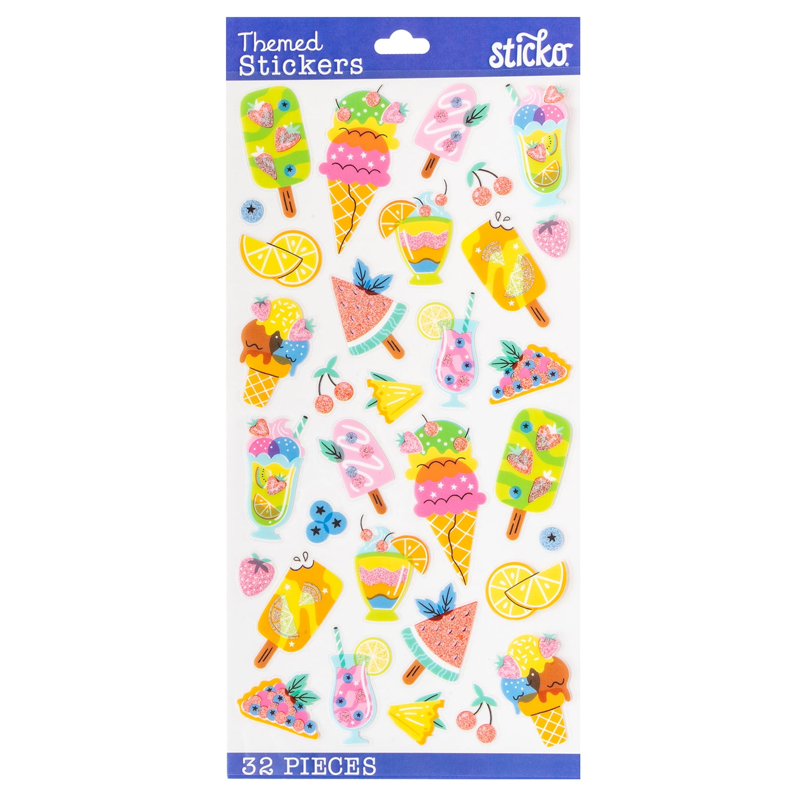 Simple Multicolor Sticker Sticko Sweet Treat Multicolor Flat Stickers, 128 Piece - Walmart.com
