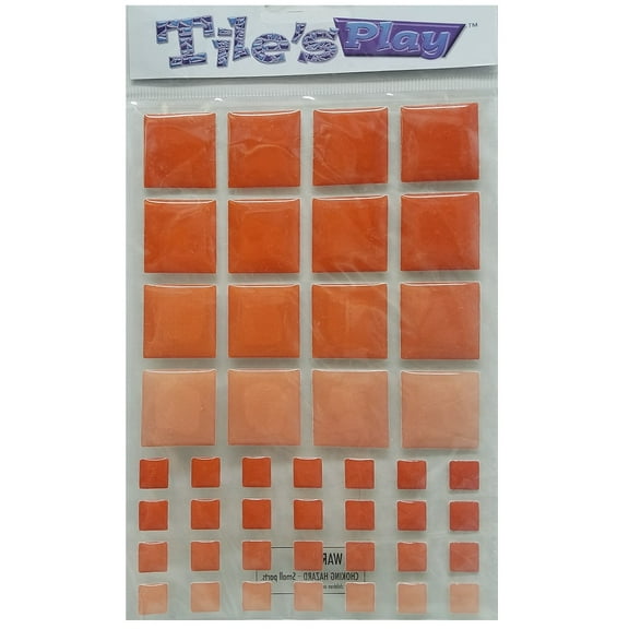 Sticko Tiles Play Stickers-Dark Orange Square