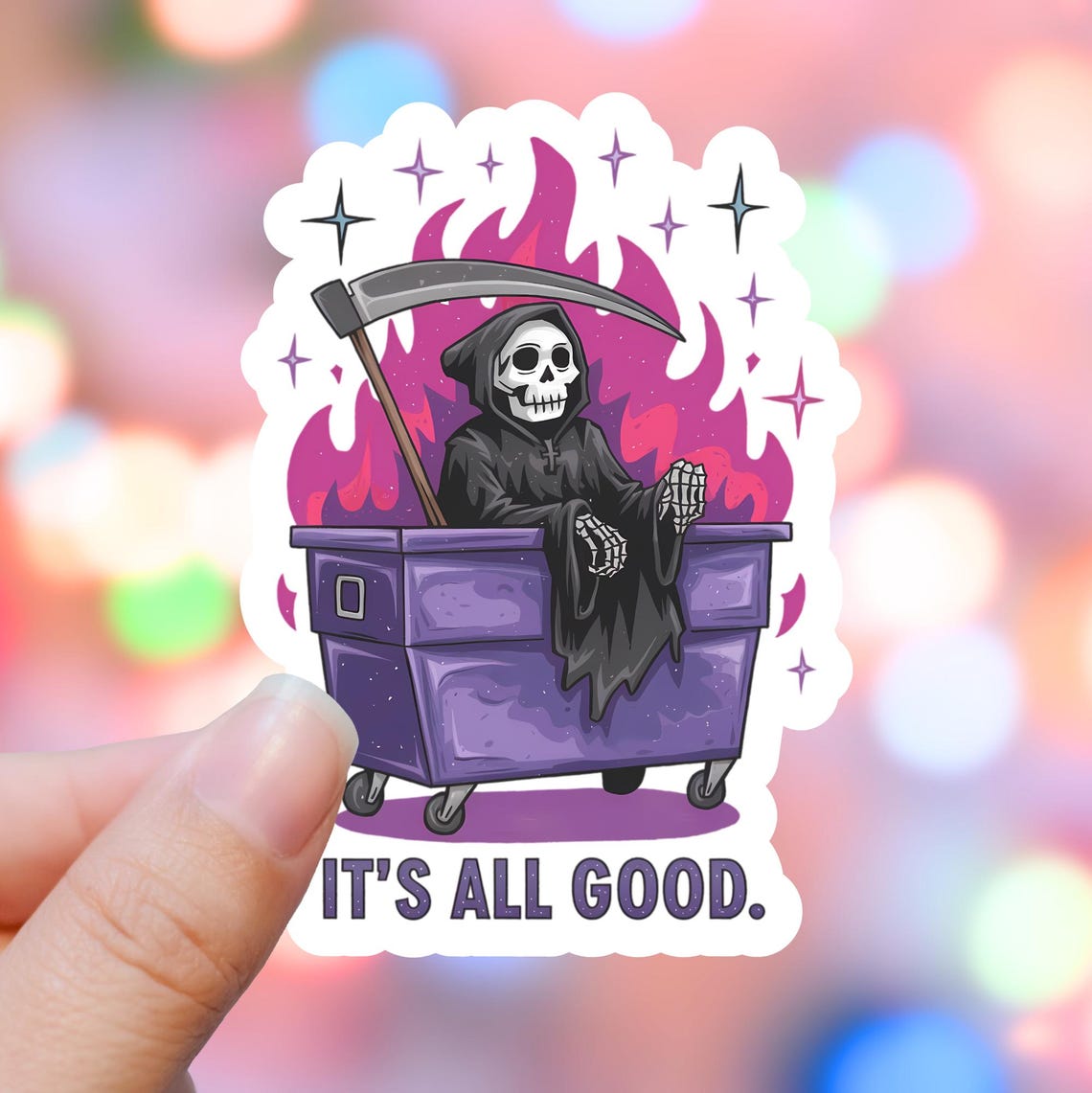 Stickology Dumpster Fire er, Funny Skeleton er, Laptop Decal ...