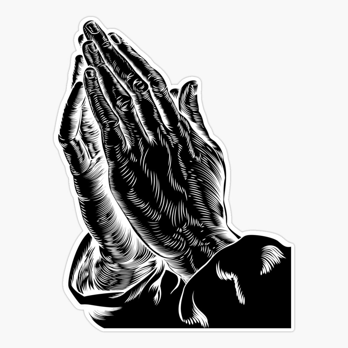 Stickology Praying Hands Sticker, Phone Decal Water Bottle Stickers Car ...