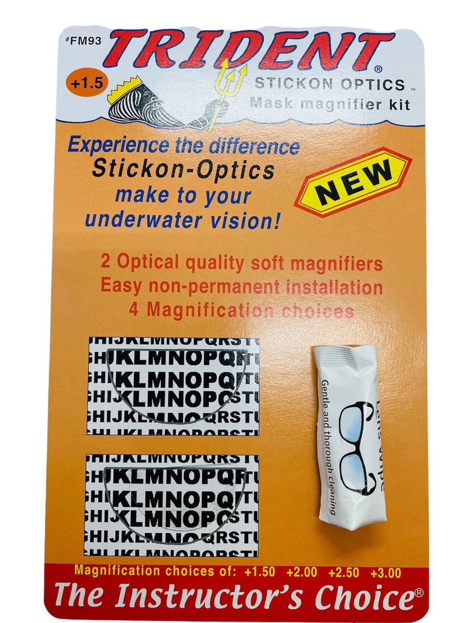 StickonOptics Dive Scuba Mask Magnifier Gauge Readers Lens Kit (pair