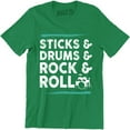 thumbnail image 1 of Sticks Drums Rock And Roll - Funny Drummer Men's Gift T-Shirt, 1 of 4