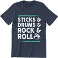 thumbnail image 1 of Sticks Drums Rock And Roll - Funny Drummer Men's Gift T-Shirt, 1 of 4