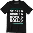 thumbnail image 1 of Sticks Drums Rock And Roll - Funny Drummer Men's Gift T-Shirt, 1 of 4