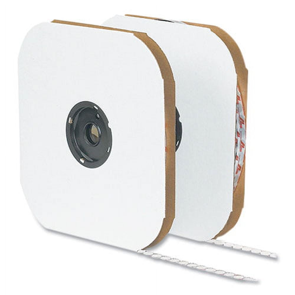Sticky-Back Fasteners, Loop Side, 0.63" dia, White, 1,200/Pack | Bundle of 2