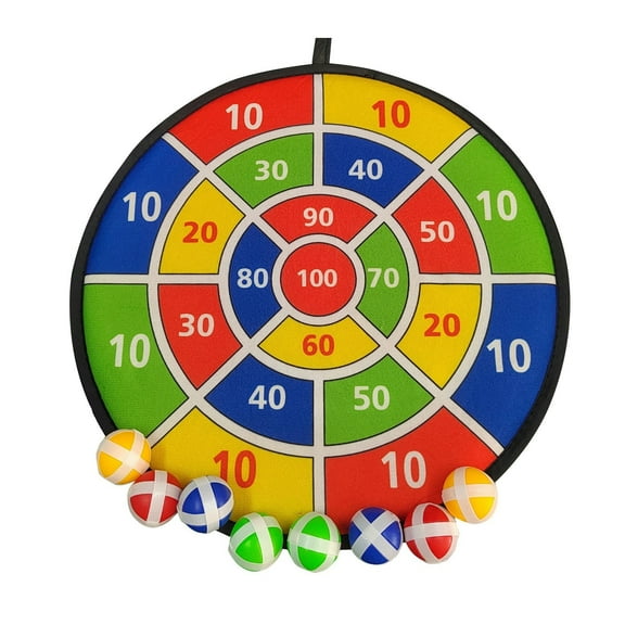 Sticky Ball Dartboard Set with 12 Catching Spheres Indoor Target Throwing Sport Set Interactive Fabric Baseball Game for Family Parties