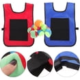 thumbnail image 1 of Sticky Ball Dodgeball Vest Set, Hook and Loop Target Game with 5 Soft Balls, Outdoor Party Activity for Family, 1 of 5