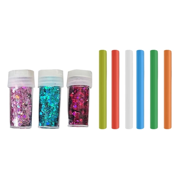 Sticky Ball Sequins Straws Entertainment Candy Color Reusable for Party Game
