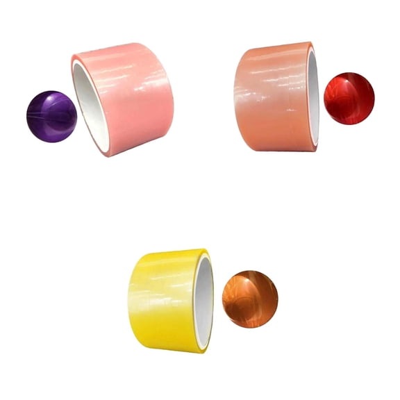 Sticky Ball Tapes,Sticky Ball Tape Educational Sensory Toy Handmade,Decorative Adult Kids Rolling Tape with Ball,DIY Sticky Ball Tape Toy Relaxing Party Supplies,Funny Children Adults Style C