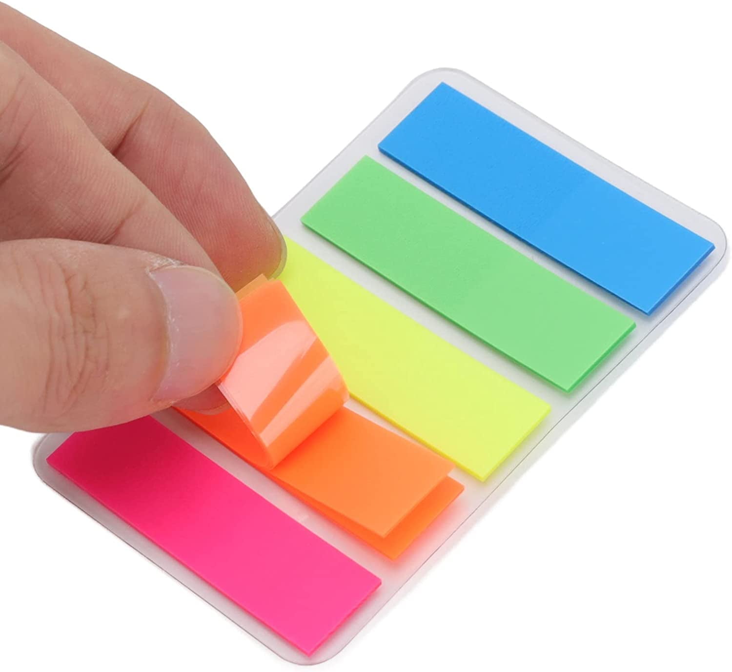 Sticky Book Tabs 1875 Pieces,Page Markers Index Tabs 5 Iridescent
