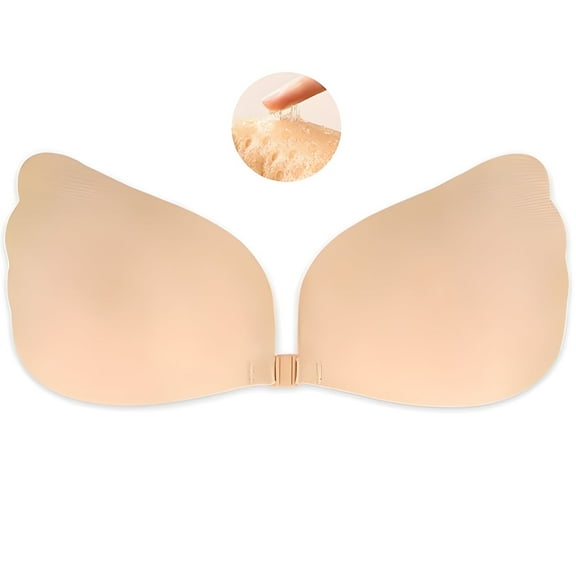 Sticky Bra, Push Up Sticky Boobs for Women, Invisible Silicone Bras for Backless Strapless Dress