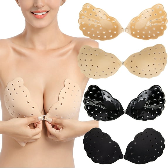 Sticky Bra, Breathable Strapless Bra Adhesive Push Up Backless Bras for Women
