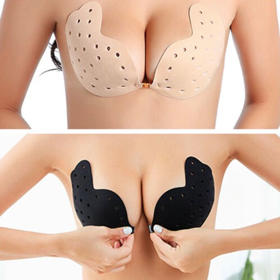 Sticky Bra Breathable Strapless Bra Self Adhesive Push up Invisible Push Up Backless Bras for Women