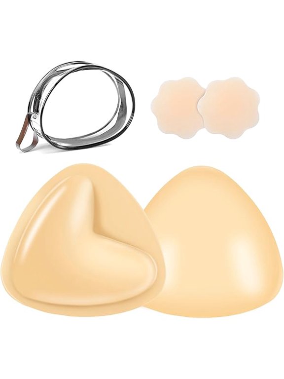 Sticky Bra Inserts, Double-sided Sticky Push Up Inserts, Reusable Bra Pad Inserts for Bikini Dress Swimsuit Sports Bra