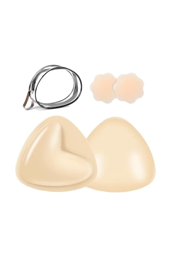 Sticky Bra Inserts, Double-sided Sticky Push Up Inserts, Reusable Bra Pad Inserts for Bikini Dress Swimsuit Sports Bra