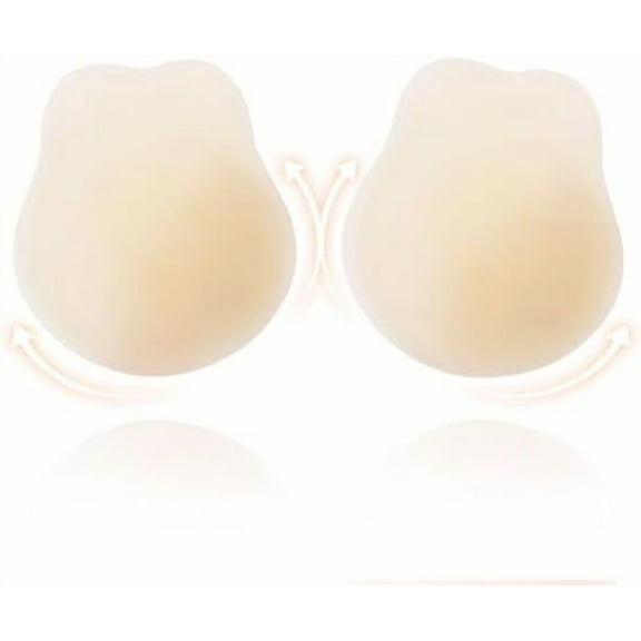 Sticky Bra – Push Up Adhesive Backless Strapless Bra for Women Reusable Silicone Nipple Covers Size C