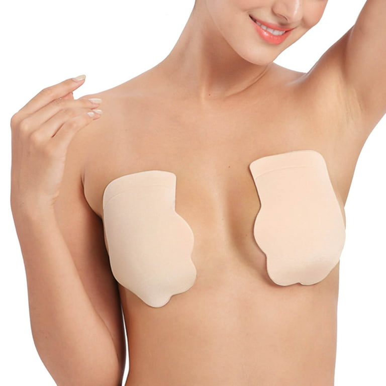 Women Push Up Bra Adhesive Pasty Strapless Bras Reusable Nipple
