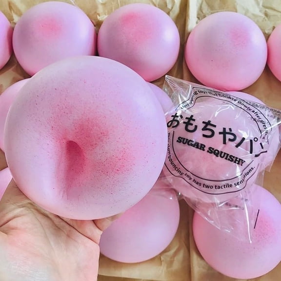 Sticky Bread Slow Rising Fidget, Ultra-Soft Realistic Bun Pinching Fidget, Stress Relief Sensory Pinch Novelty Gift
