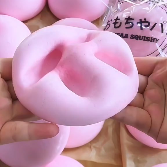 Sticky Bread Slow Rising Squishy, Soft Foam Stress Relief Squeeze, Sticky Food Squishies, Bread and Butter Style for Desk Decor or Gift