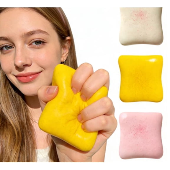 Sticky Bread Slow Rising Squishy, Super Soft Slow Rise Squishy Toys, Realistic Toast Shape Squeeze Toy, Butter Toast Food Squishies for Stress Relief, Portable Sensory Toy for Daily Relaxation