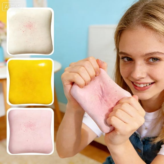 Sticky Bread Slow Rising Squishy, Super Soft Slow Rise Squishy Toys, Realistic Toast Shape Squeeze Toy, Butter Toast Food Squishies for Stress Relief, Soft Rebound Toy for Tension Reduction