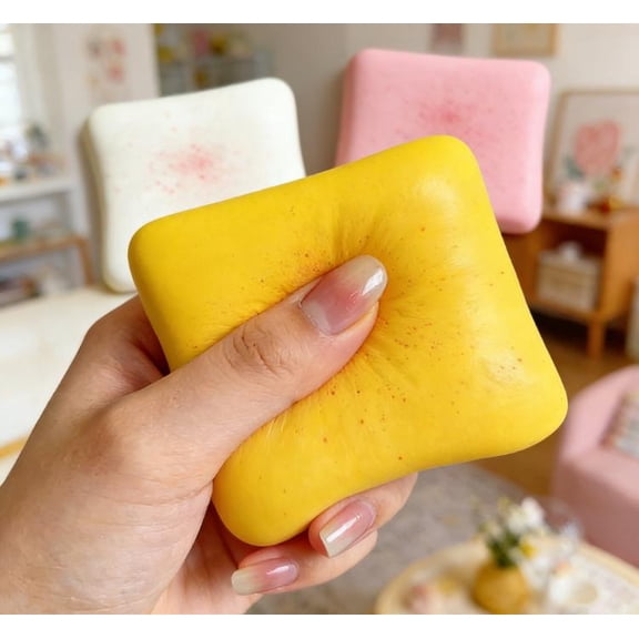 Sticky Bread Slow Rising Squishy, Super Soft Slow Rise Squishy Toys, Realistic Toast Shape Squeeze Toy, Butter Toast Food Squishies for Stress Relief, Soft-Touch Squishy for Soothing Sensory Play