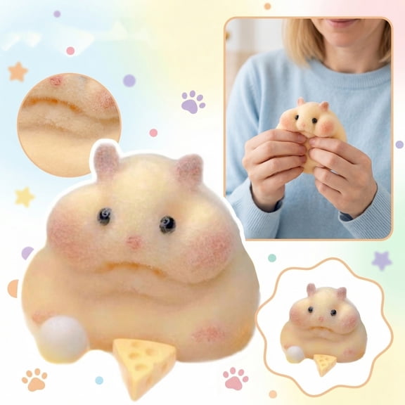 Sticky Cute Animal Squishy Toys for Stress Relief, Soft Squeeze Kawaii Fidget for Desk Decor and Gift, Slow Rising Stress Ball