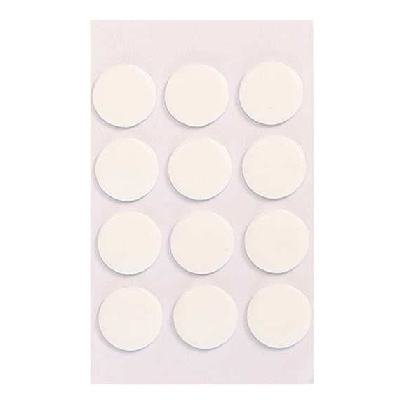 Sticky Dots Double Sided,White Screw Cover Stickers,Furniture Stickers,12 Pcs Self-Adhesive Screw Hole Stickers Pvc Cover Caps Dustproof for Wooden Furniture Cabinet 12Mm,15Mm,21Mm 1 Sheets White
