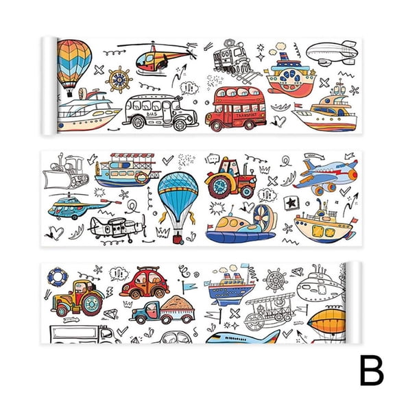 Sticky Drawing Paper Roll Wall Safe Coloring Banner Adhesive Painting Scroll for Creative Art Projects