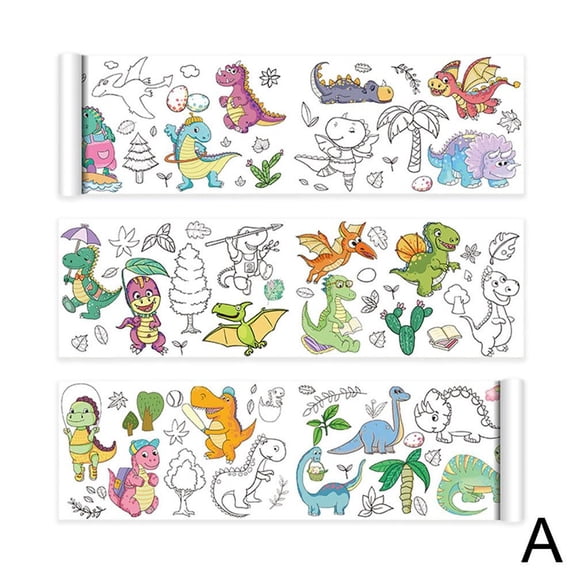 Sticky Drawing Paper Roll Wall Safe Coloring Banner Adhesive Painting Scroll for Creative Art Projects