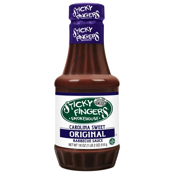 Sticky Fingers Barbecue Sauce Original Carolina Sweet 18 oz (Pack of 6)