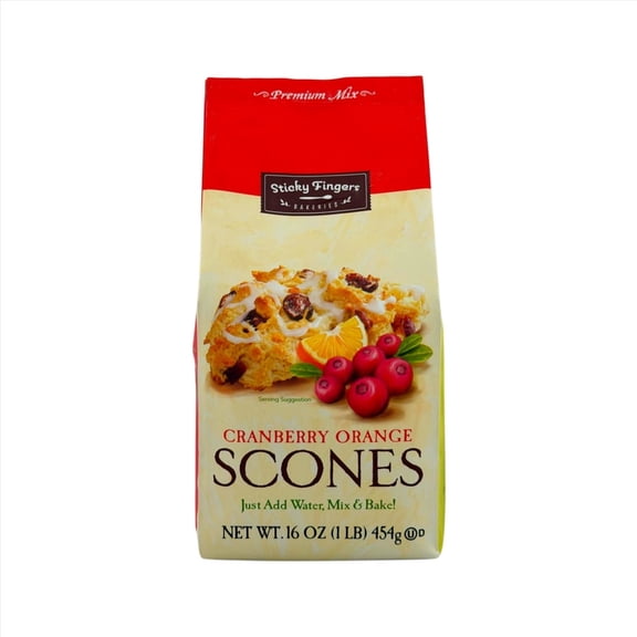 Sticky Fingers Bakeries Cranberry Orange Scones Premium Mix, 16 Oz