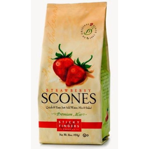Sticky Fingers Bakeries Strawberry Scone Mix, 15-Ounces (Pack of 3)