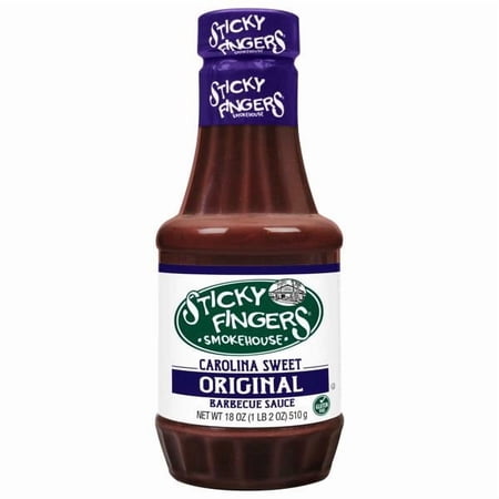 Sticky Fingers Barbecue Sauce Original Carolina Sweet 18 oz (Pack of 4)