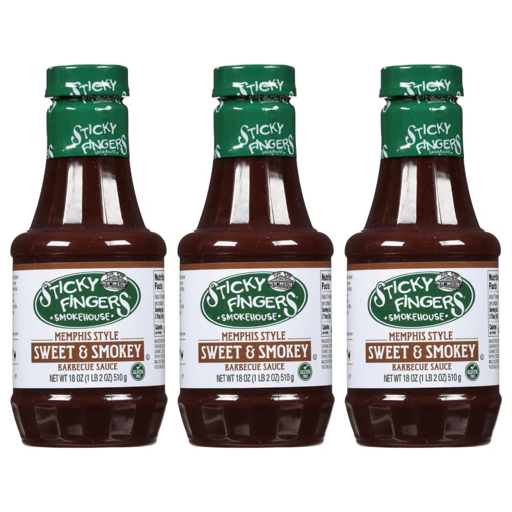 Sticky Fingers Original Barbeque Sauce, 18 Oz Bundle Pack Of 3 Sticky