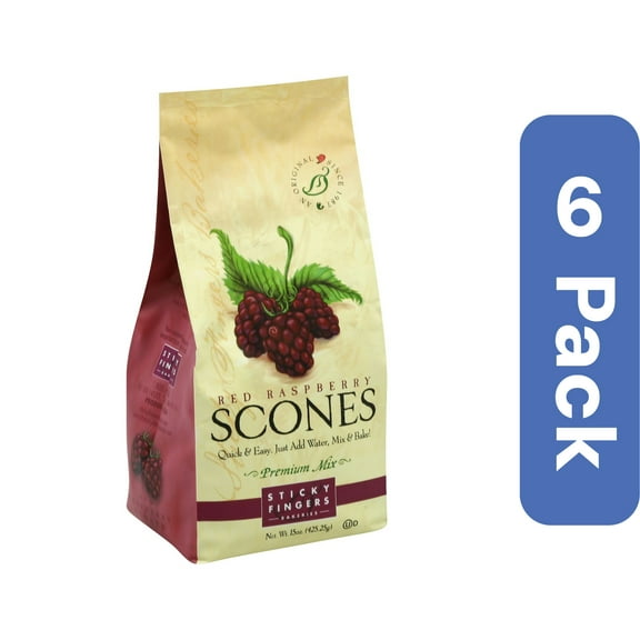 Sticky Fingers Raspberry Scone Mix 16 oz (Pack Of 6)