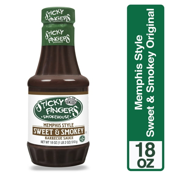 Sticky Fingers Memphis Style Sweet & Smokey Barbecue Sauce 18 oz