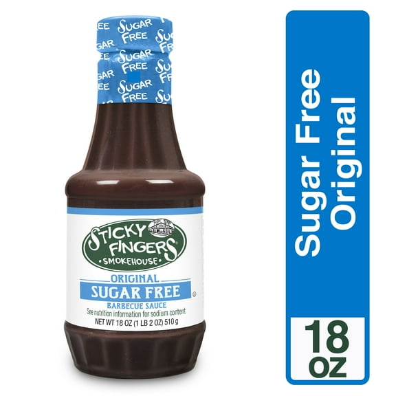 Sticky Fingers Smokehouse Sugar Free Original Barbecue Sauce 18 oz