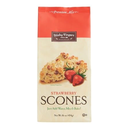 Sticky Fingers Strawberry Scone Mix 16 oz. Pack of 2