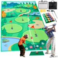 Sticky Golf Game Pro Practice MatGolf Balls Chip Games Mat Net Set for
