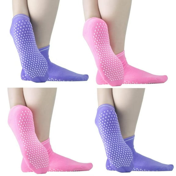 Sticky Grips Socks for Men Women Tile/Wood Floors Non Skid Slip Barre Senior Citizens Winter Socks