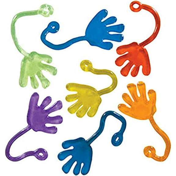 Sticky Hands for Kids - Bulk Party Favors - 50 Pcs Mini Slappy Hands - Stretchy Toys - Small 1.5 Inch Sticky Hand - Sensory Toys