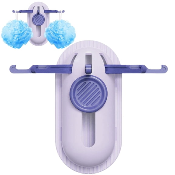 Sticky Hooks,Telescopic Removable Storage | Five-Claw Wall Mount Hooks | for Home Kitchen Bathroom Bedroom Living Room Office Door Towel Coat Key Hat Bag,Purple