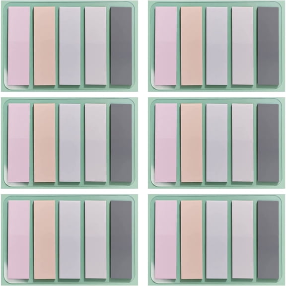 Sticky Index Tabs Book Tabs,600 Pieces Page Markers, Annotation Tabs, Transparent Sticky Notes for Notebook,Planner (01)