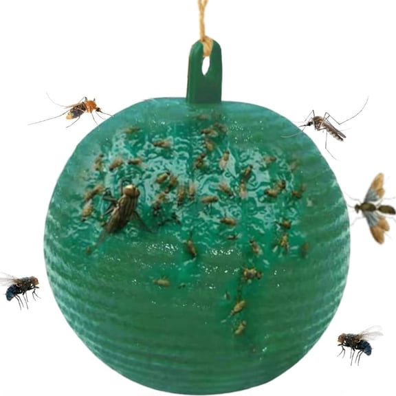 Sticky Insect Trap Ball, Fruit Fly Trap Balls for Outdoor, Non-Toxic Extra Sticky Hanging Bug Ball Catches Flie Gnat Wasps Mosquitoe Flying Insects