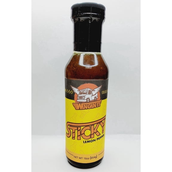 Winginit Sticky Lemon Pepper Crafted Wing Sauce 16 oz